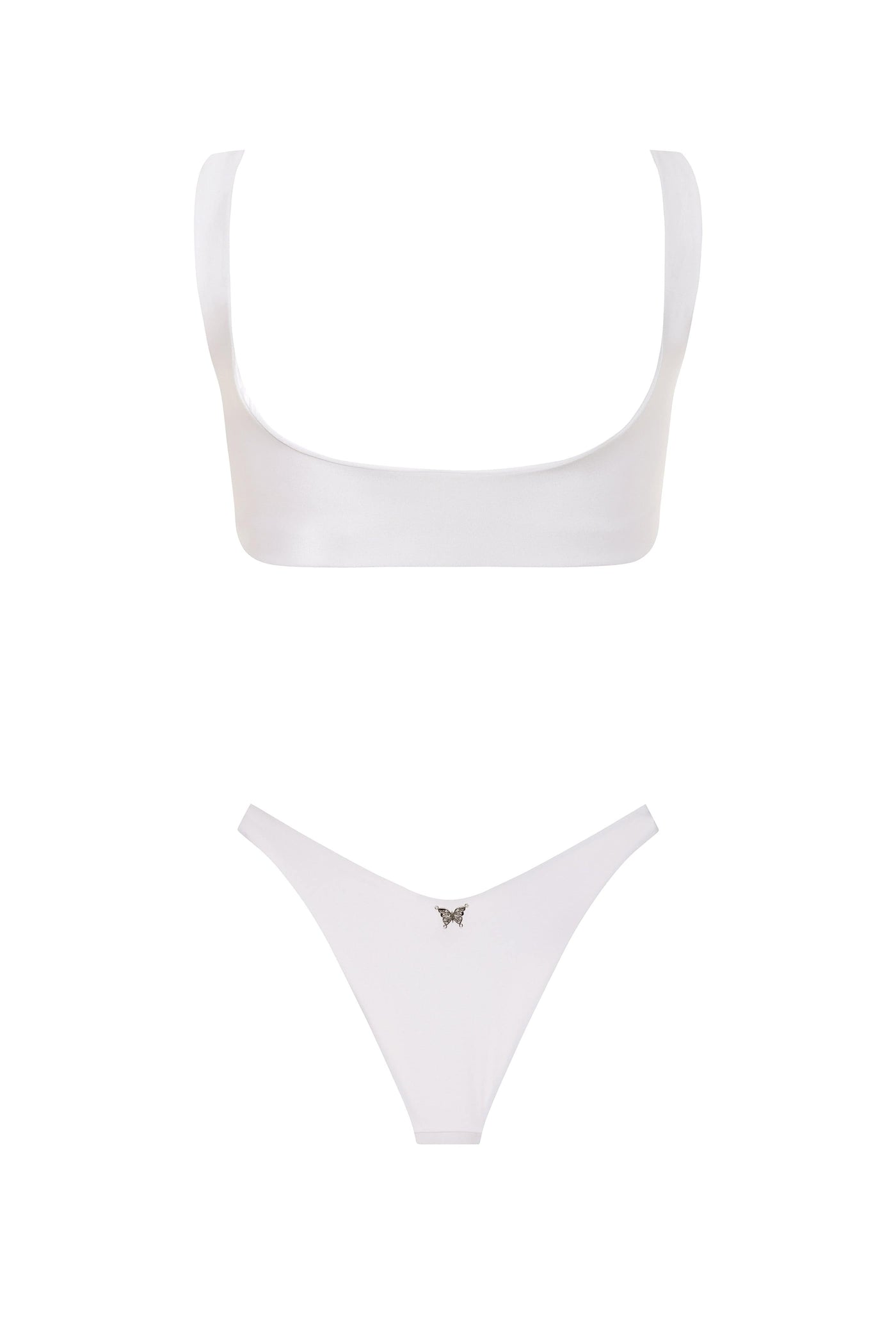 ORCHIDS OF BISCAYNE TOP & BOTTOM WHITE BIKINI NIKOZA