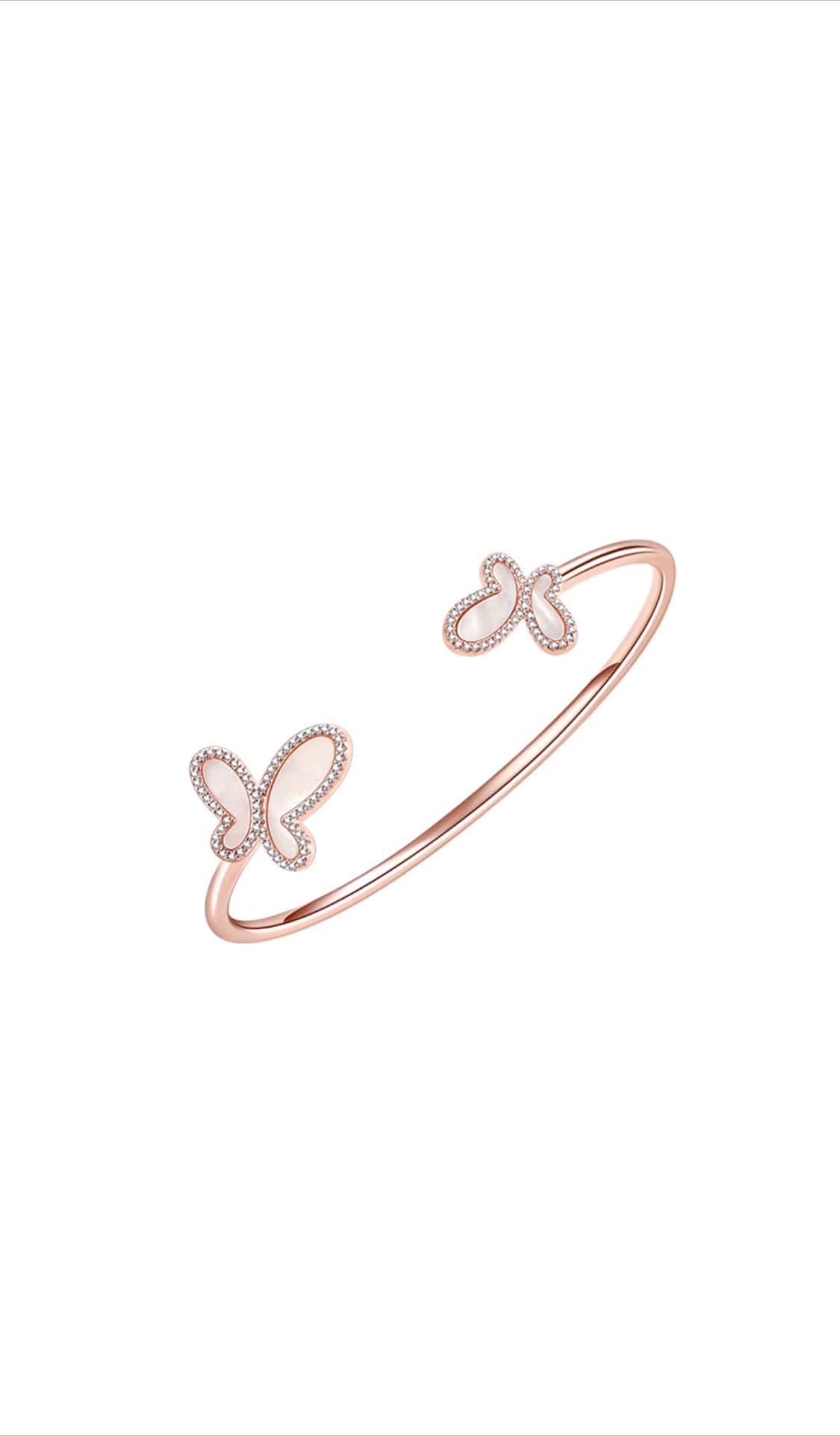 Bracelets Rose Gold / Adjustable .925 Silver w/ Dual Mother Of Pearl Butterfly Bangle Bracelet Women's Jewelry (Copy) 2023 Silver .925 Mother Of Pearl Dual Butterfly Women's Bangle  Olga Nikoza Swimwear